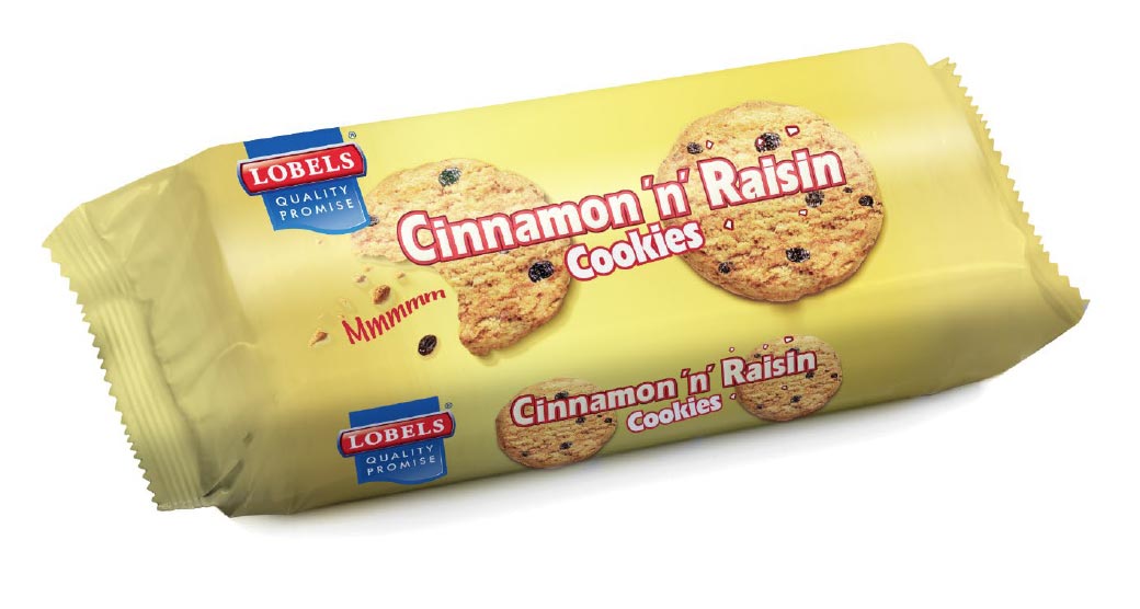 LOBELS CINNAMON 'N' RAISIN COOKIES