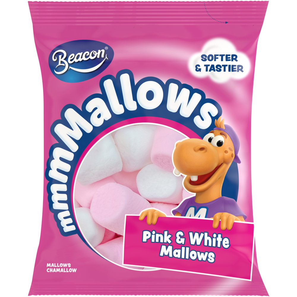 BEACON WHITE & PINK MALLOWS 135g