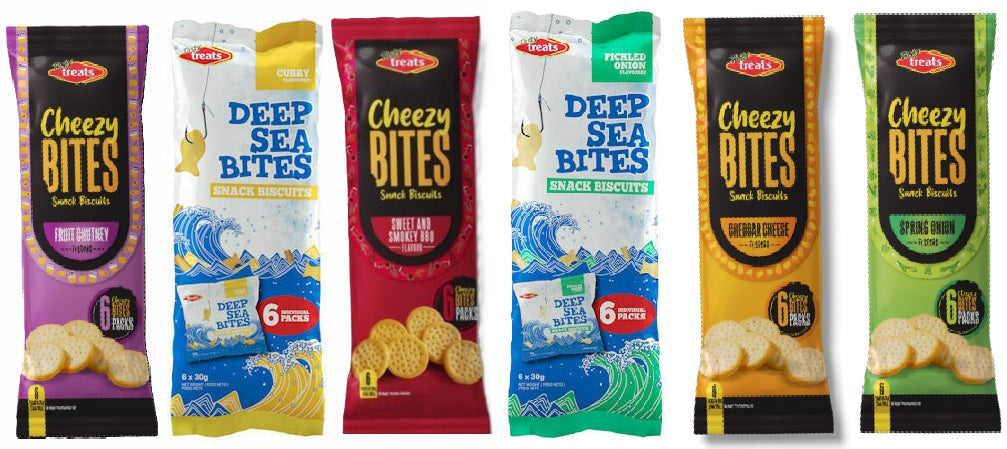 Cheesy Bites & Deep Sea Bites 3 for R55