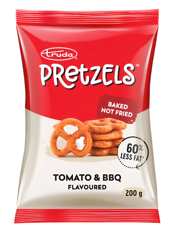 PRETZELS TOMATO & BBQ 60% LESS FAT