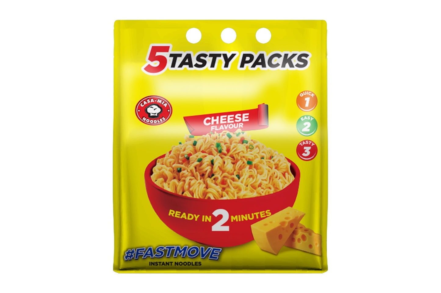 CASA MIA NOODLES CHEESE 5 x 70g