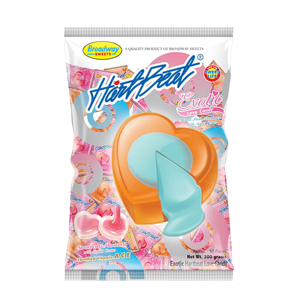 HEARTBEAT EXOTIC LOVE CANDY MIXED FRUIT 50 pcs