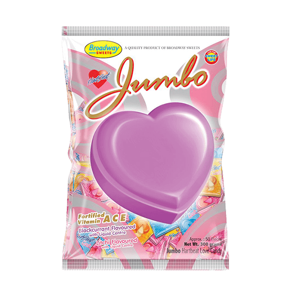 HEARTBEAT EXOTIC LOVE CANDY BLACKCURRANT & LITCHI 50 pcs