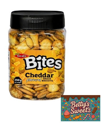 Bites Cheddar Tub 250g