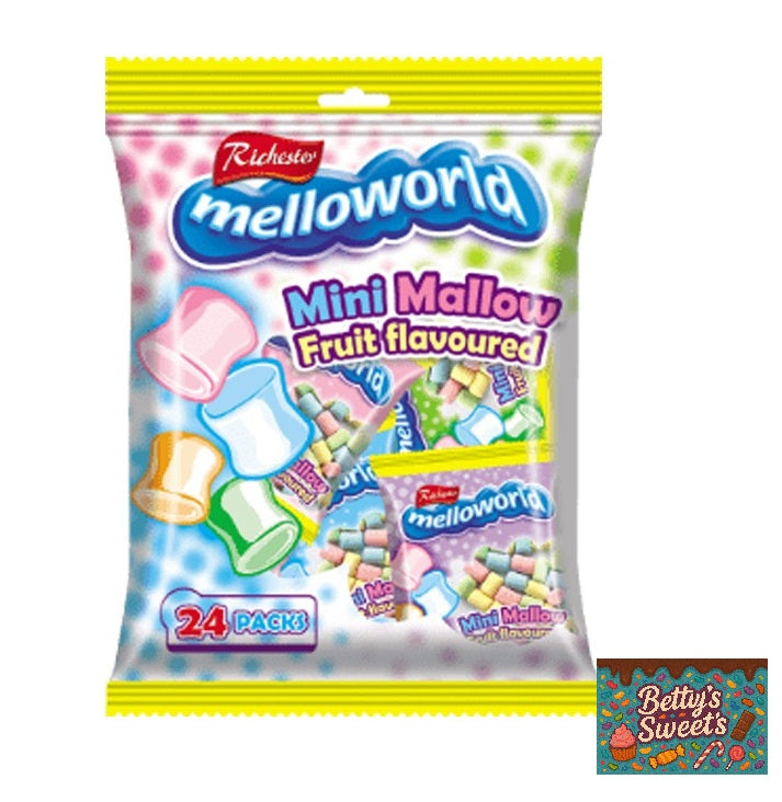 Melloworld Mini Mallow Fruit 24pcs