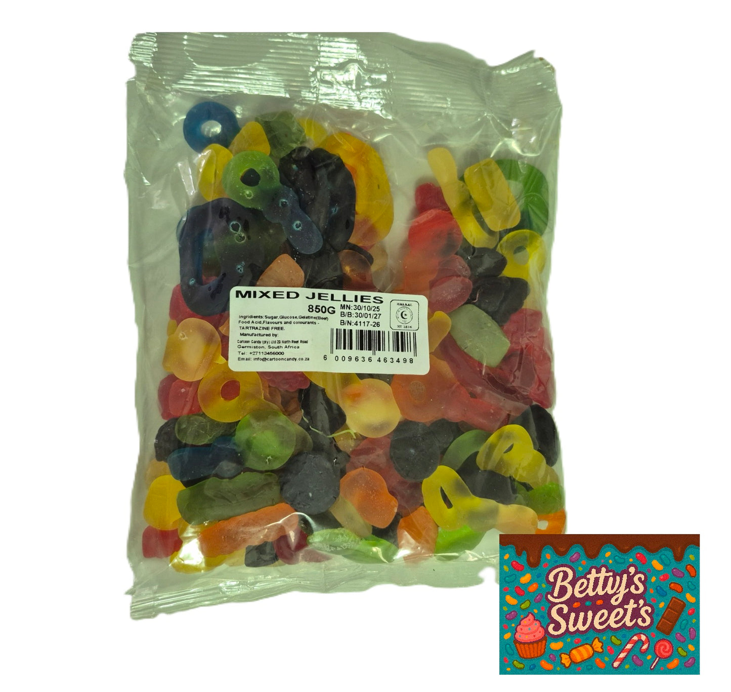 CARTOON CANDY MIXED JELLIES 850G