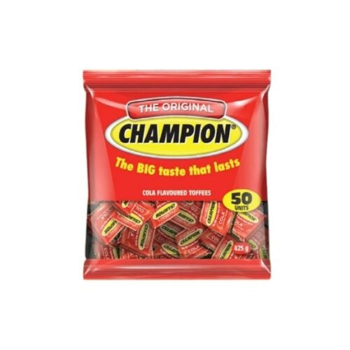 THE ORIGINAL CHAMPION COLA FLAVOR TOFFEES 50s