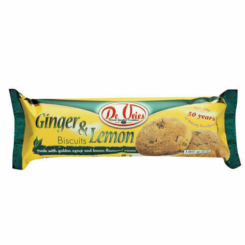 DE VRIES GINGER & LEMON BISCUITS 180g