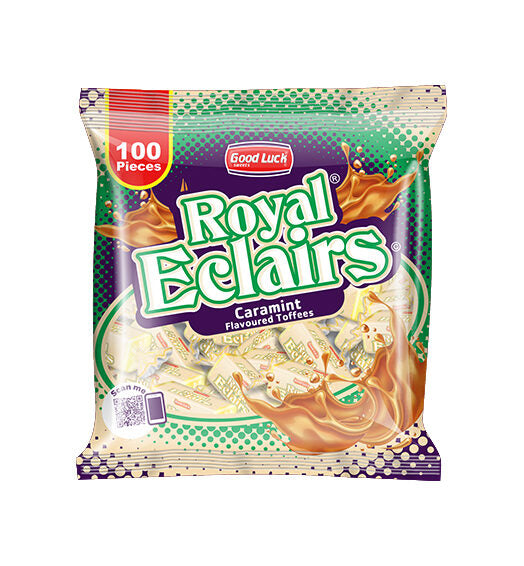GOOD LUCK ROYAL ECLAIRS CARAMINT (100 Pcs)