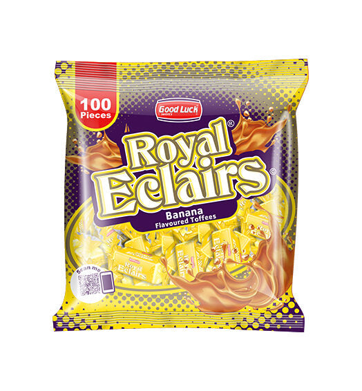 GOOD LUCK ROYAL ECLAIRS BANANA (100 Pcs)