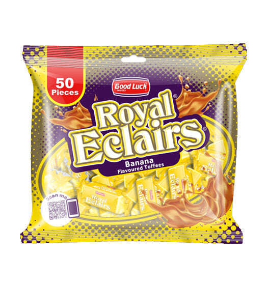 GOOD LUCK ROYAL ECLAIRS BANANA  (50 Pcs)