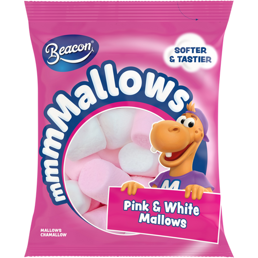 BEACON WHITE & PINK MALLOWS 135g
