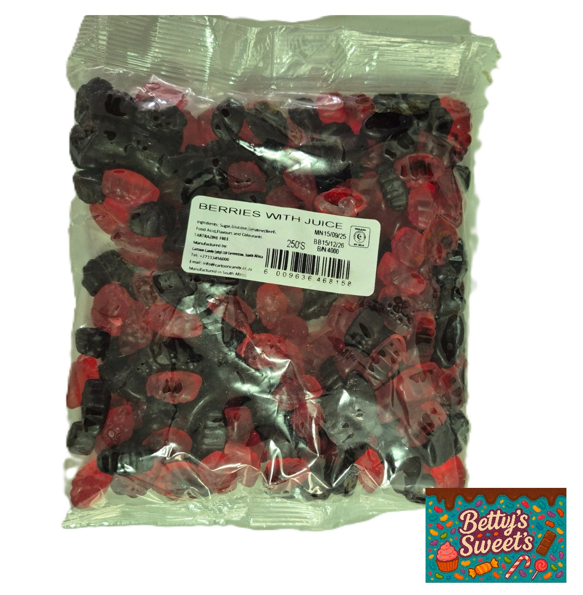 CARTOON CANDY BERRIES WITH JUICE (250’s)