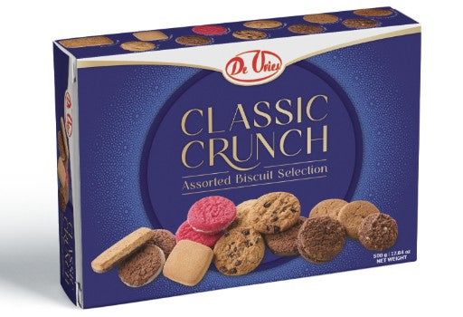 DE VRIES CLASSIC CRUNCH ASSORTED BISCUITS