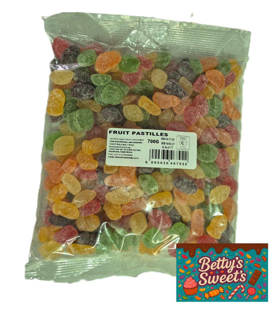CARTOON CANDY FRUIT PASTILLES 700G