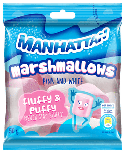 MANHATTAN MARSHMALLOWS PINK& WHITE (12 Pcs) 50g