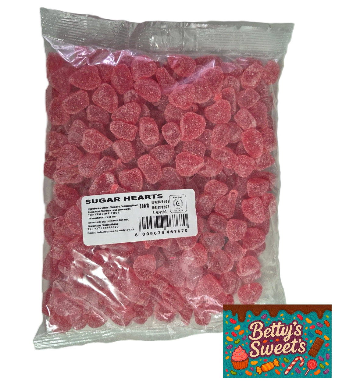 CARTOON CANDY SUGAR HEARTS 300S