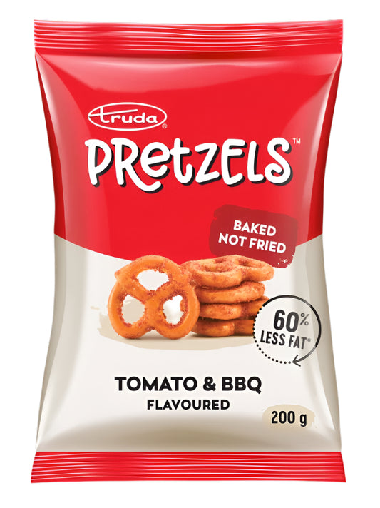 PRETZELS TOMATO & BBQ 60% LESS FAT