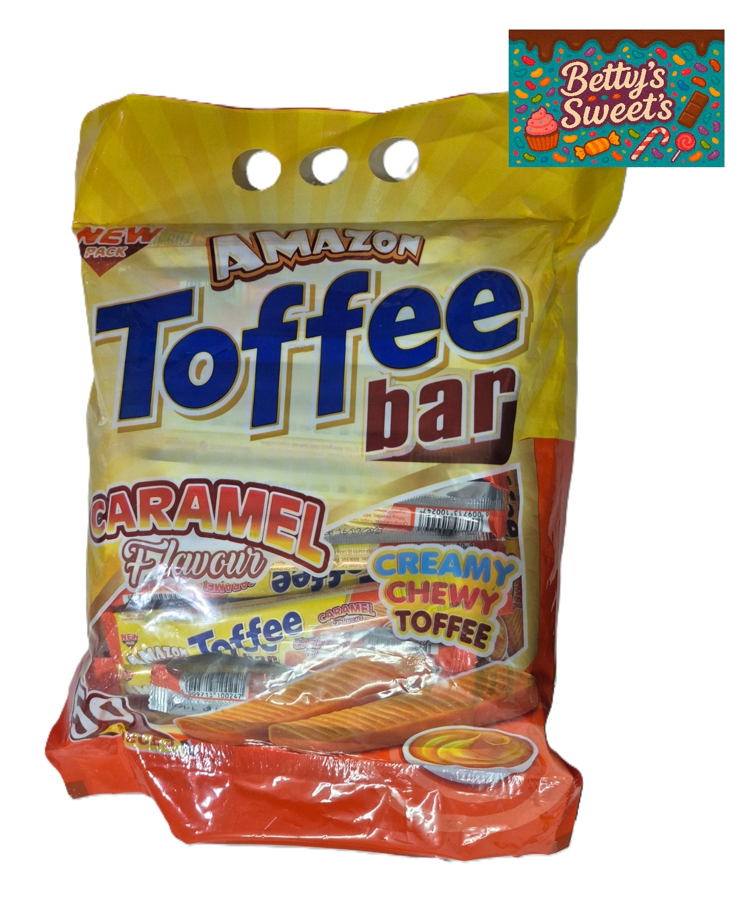 Amazon Toffee Bar Caramel 50 pcs