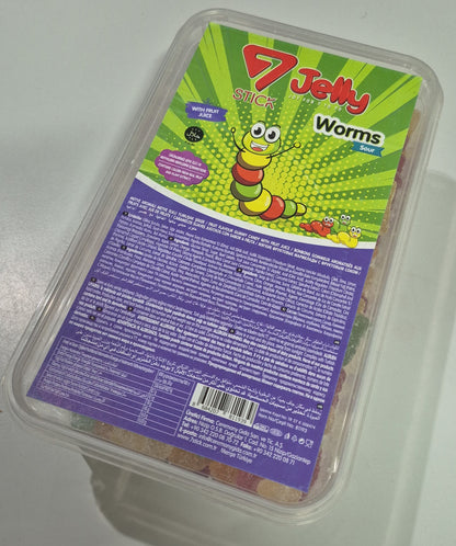 7 JELLY SOUR WORMS 900g