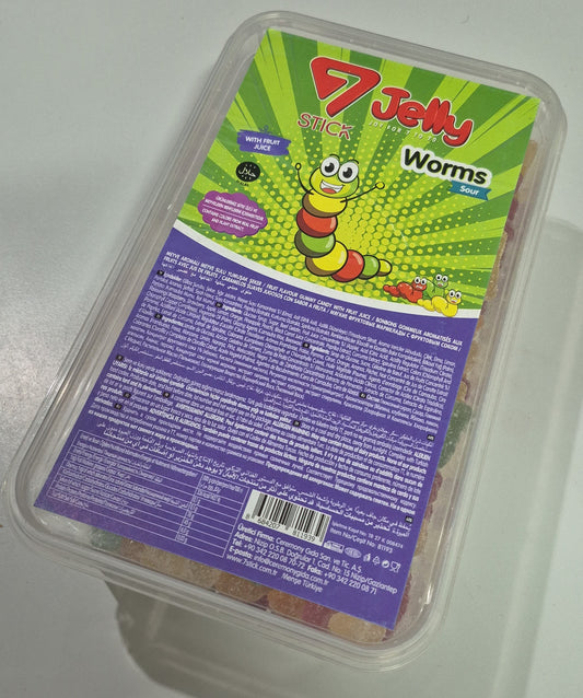 7 JELLY SOUR WORMS 900g