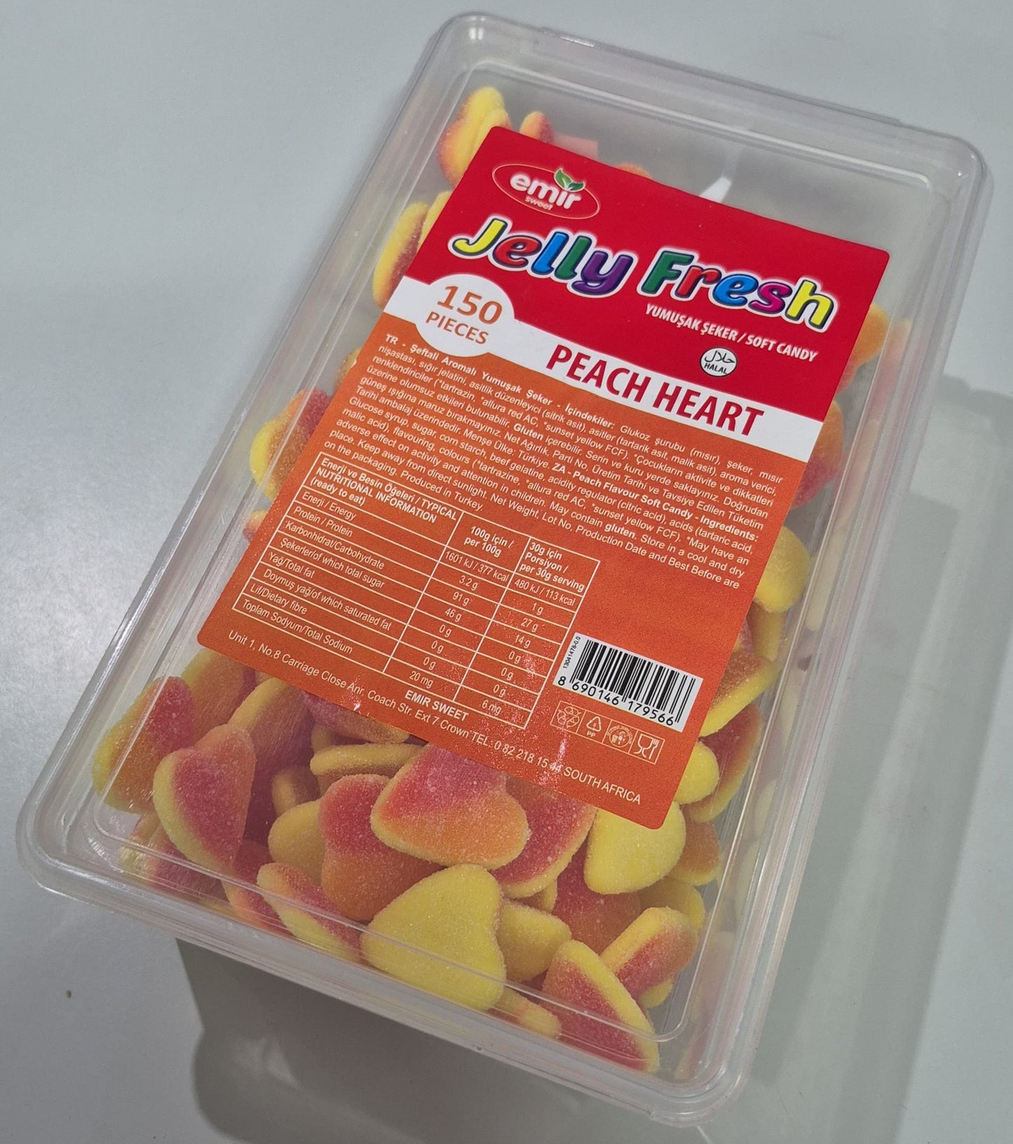 EMIR JELLY FRESH PEACH HEARTS 750g