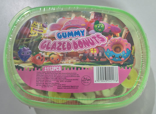 AMA BOM BOM GUMMY GLAZED DOGHNUTS (112 Pcs)