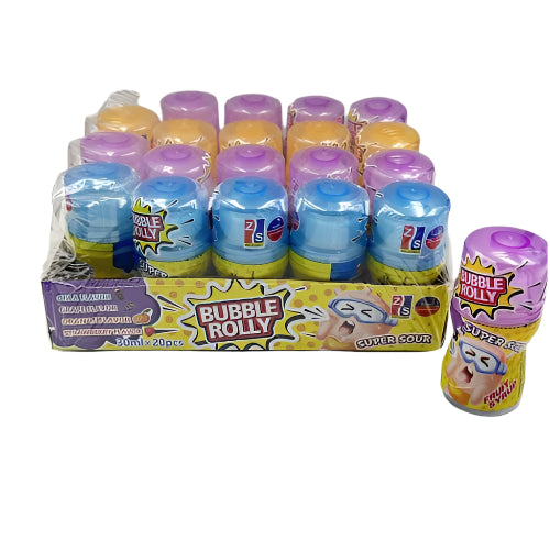 BUBBLE ROLLY SUPER SOUR (30g x 25 Pcs)