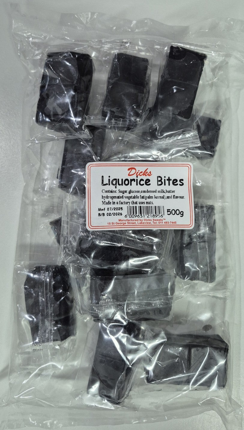 DICKS LICORICE FUGE BITES (14+- pcs)