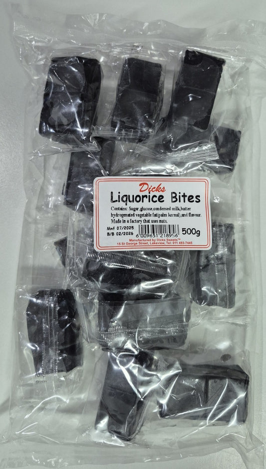DICKS LICORICE FUGE BITES (14+- pcs)