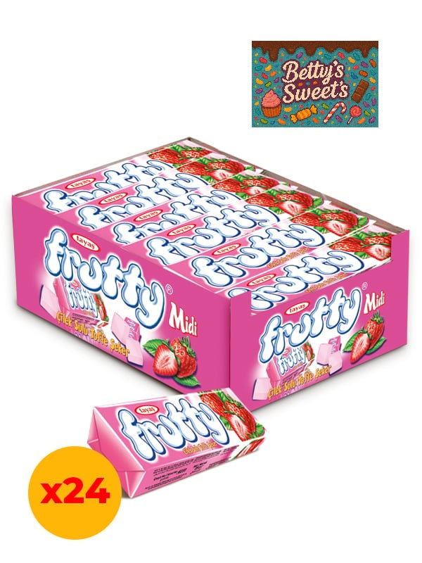 Frutty Midi Strawberry Flavored Soft Candies 24 Pcs