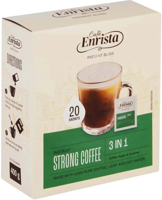 CAFÉ ENRISTA STRONG COFFEE 3 IN 1 (20 SACHETS)