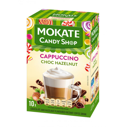 MOKATE CANDY SHOP CAPPUCCINO CHOC HAZELNUT (10 x 22g)