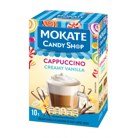 MOKATE CANDY SHOP CAPPUCCINO SWEET VANILLA (10 x 22g)