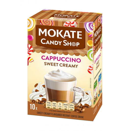 MOKATE CANDY SHOP CAPPUCCINO SWEET CREAMY (10 x 22g)