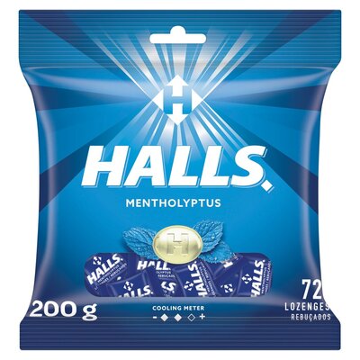 HALLS MENTHOLYPTUS (200g) 72 LOZENGERS