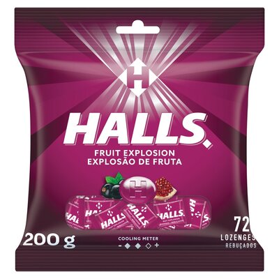 HALLS FRUIT EXPLOSION (200g) 72 LOZENGERS