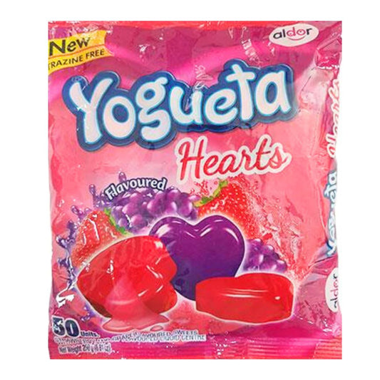 YOGUETA HEARTS STRAWBERRY & GRAPE (50 Pcs)